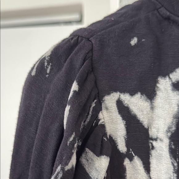 Scoop for Walmart Black Shibori Crew Neck Long Sleeve T-Shirt Size Medium - Picture 4 of 4